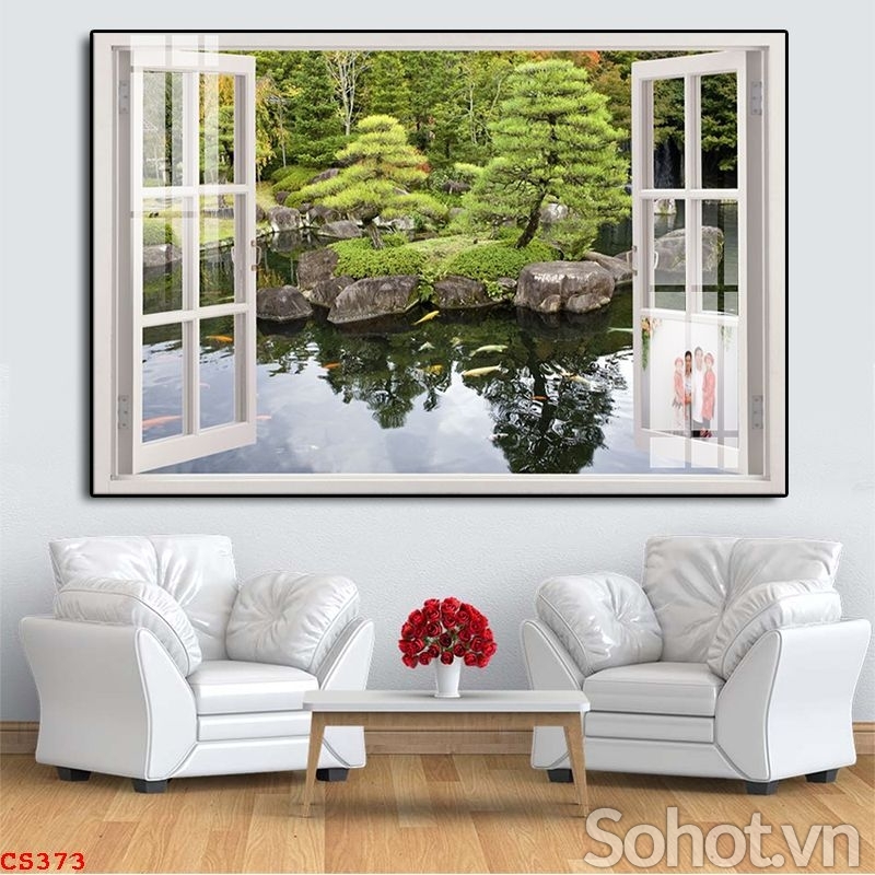 Gạch tranh cửa sổ ốp tường