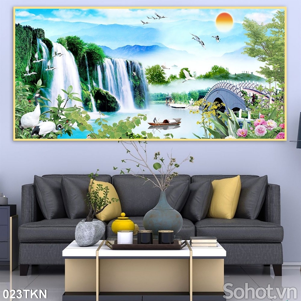 tranh gạch, gạch tranh 3D phong cảnh