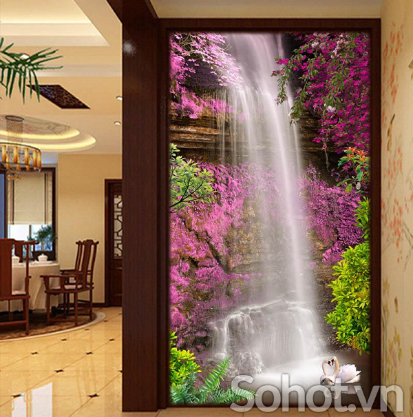 Tranh gạch ốp tường hành lang sảnh 3d - FKNM63