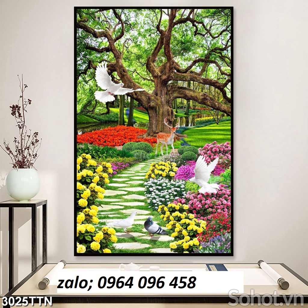 Tranh gạch 3d ốp tường hành lang - GFSXC4