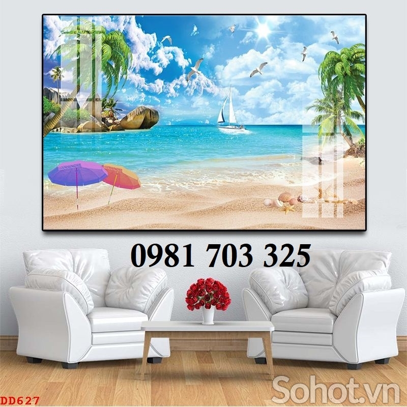Gạch tranh phong cảnh biến dán tường