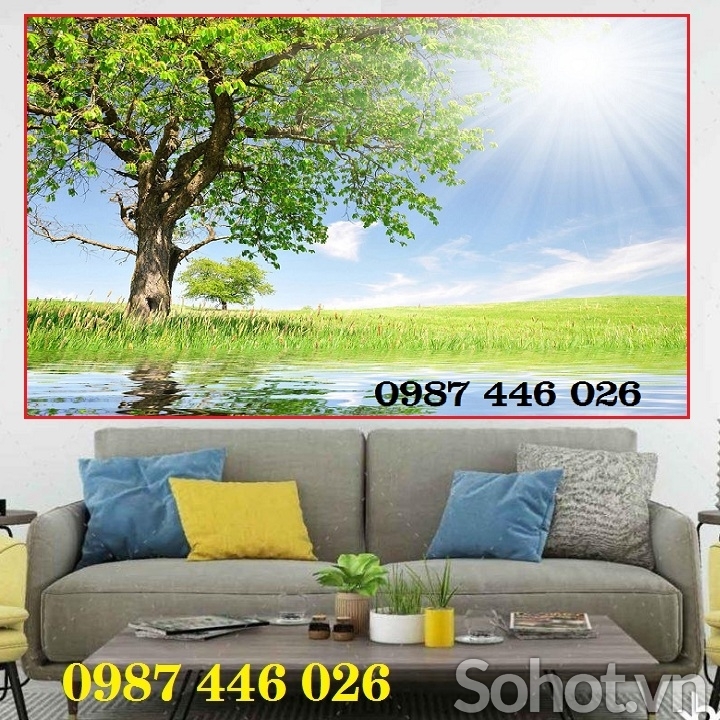 Gạch ốp tường tranh gach phong cảnh HP923