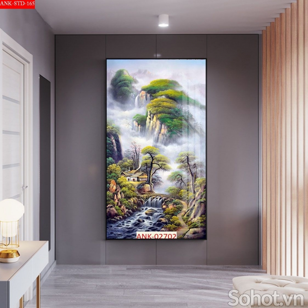Tranh gạch 3d phong cảnh khổ đứng - NBV43