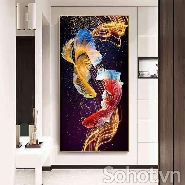 Tranh gạch 3d - gạch tranh 3d ốp tường phòng khách - XV522