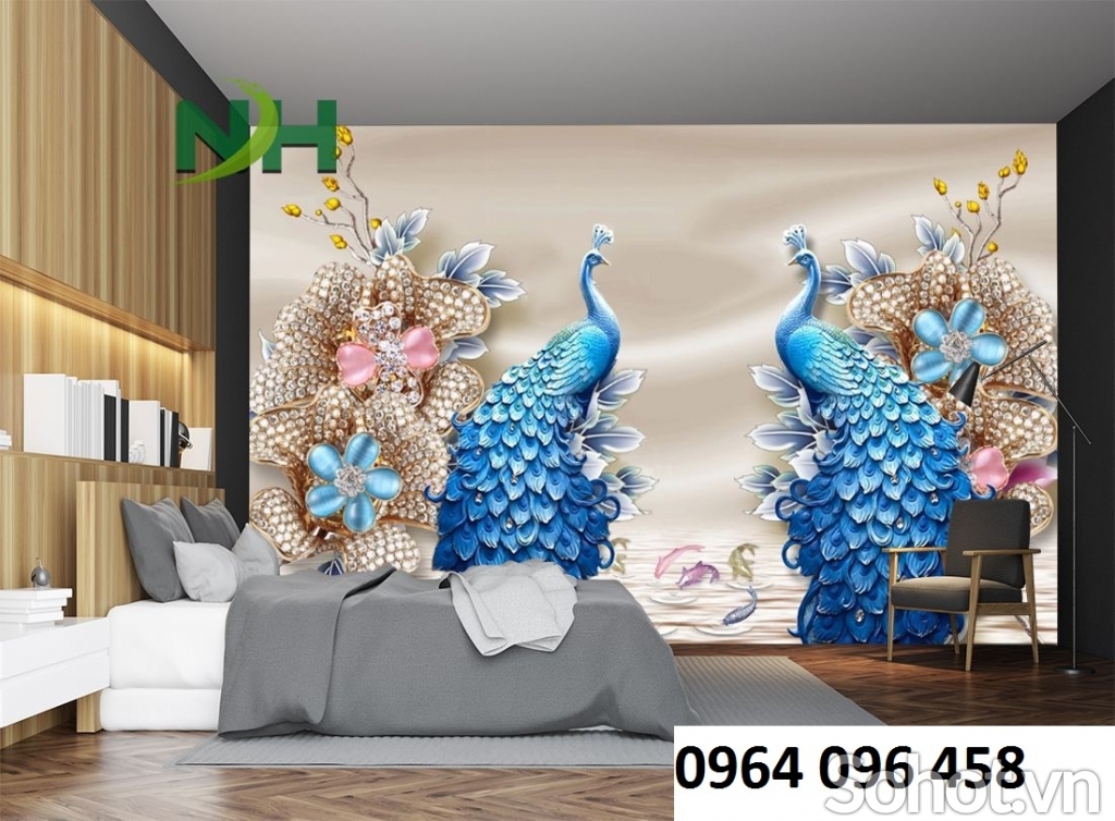 Tranh gạch 3d trang trí phòng khách - GCHB43
