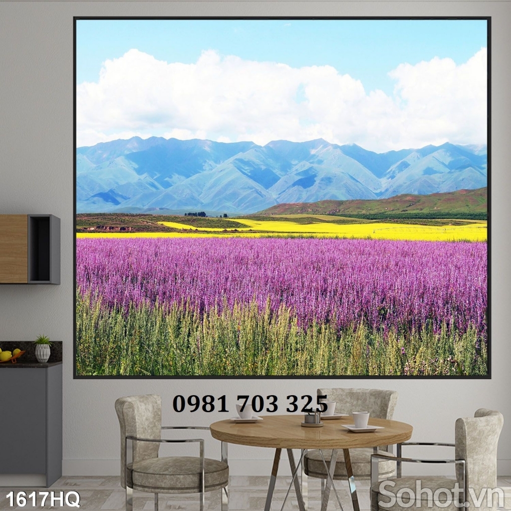 Tranh gạch 3D phong cảnh vườn hoa