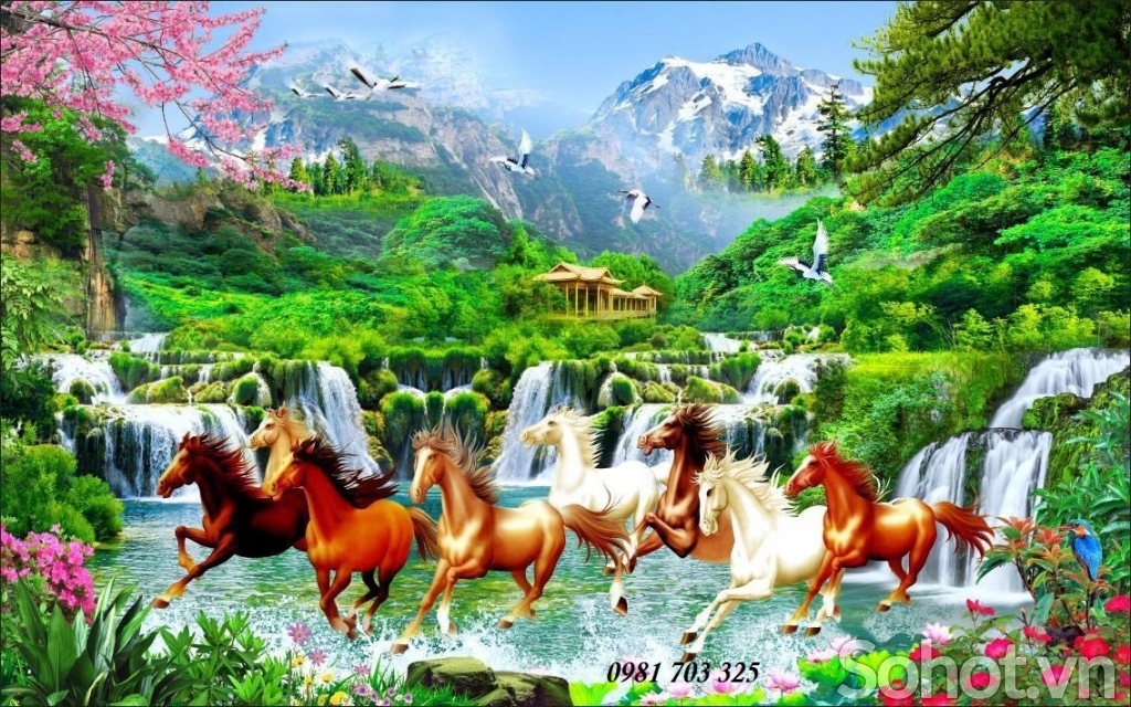 tranh 3D phong thủy mã đáo thành công