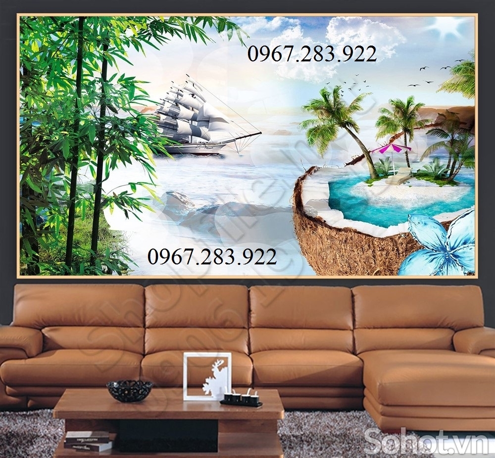 Tranh gạch- Tranh thuận buồm xuôi gió