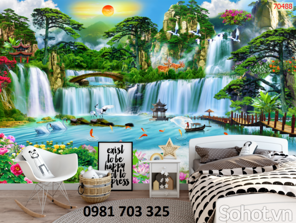 Tranh phong cảnh- gạch tranh trang trí