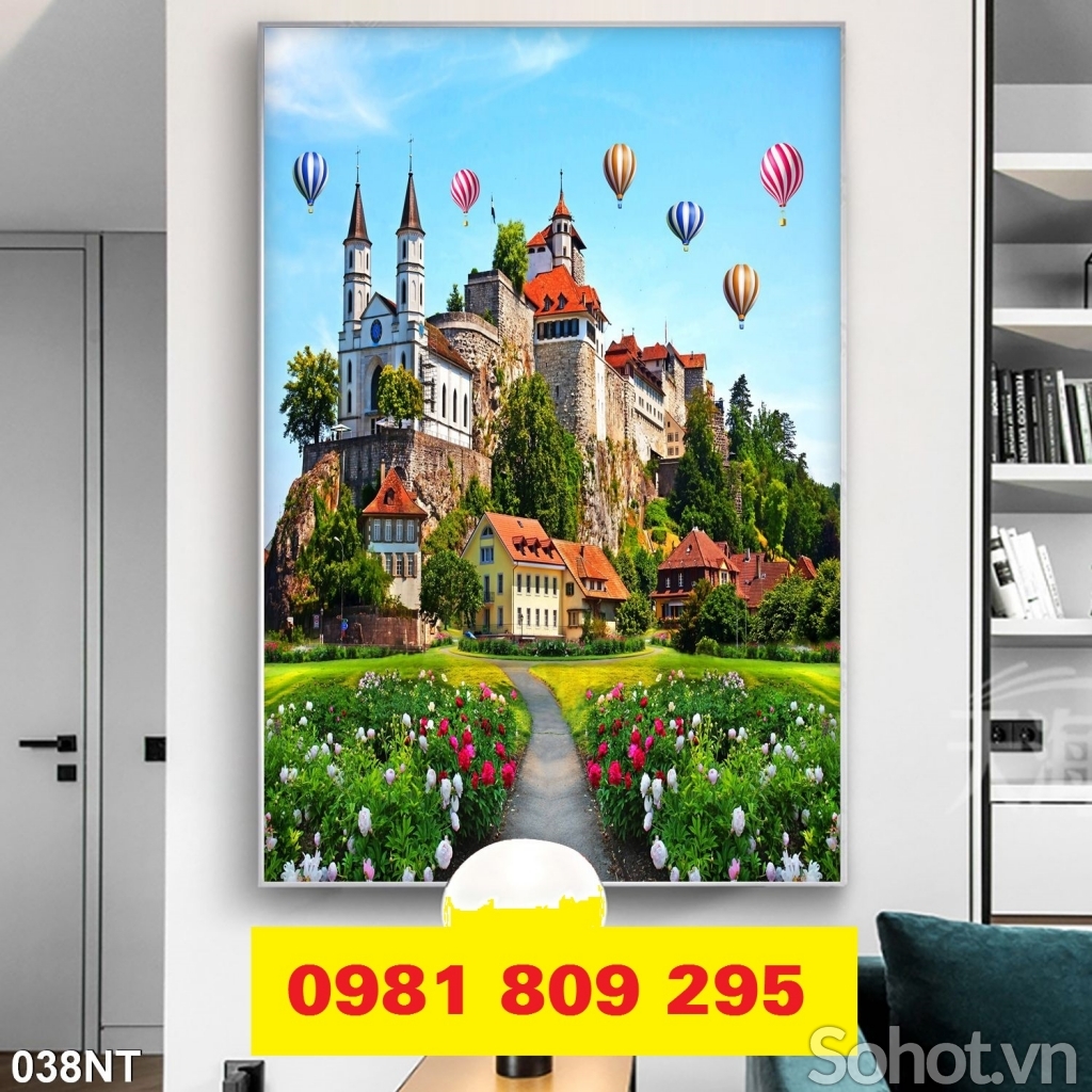 Gạch 3d cảnh thiên nhiên khổ đứng DS34