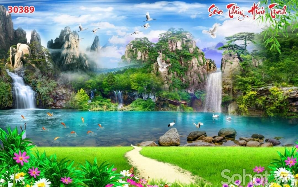 Gạch tranh 3D - tranh phong cảnh