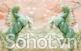 Tranh bát mã - tranh gạch 3d mã đáo thành công - NBC3