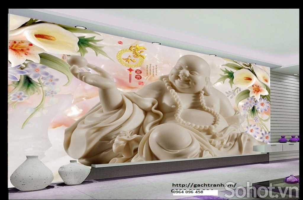 gạch tranh phật di lặc 3d