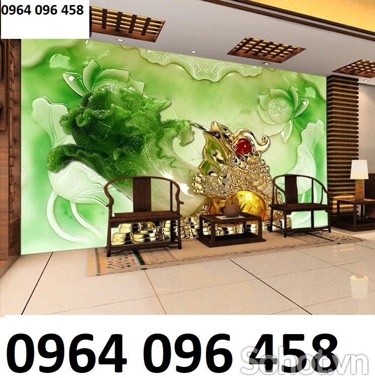 Tranh gạch 3d phong thủy phòng khách - JCX333
