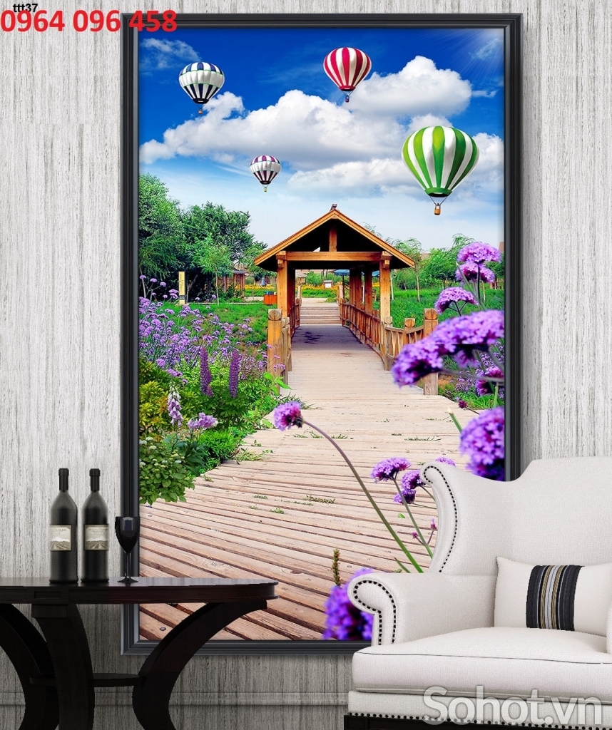 Tranh gạch 3d ốp tường cầu thang - HVC4