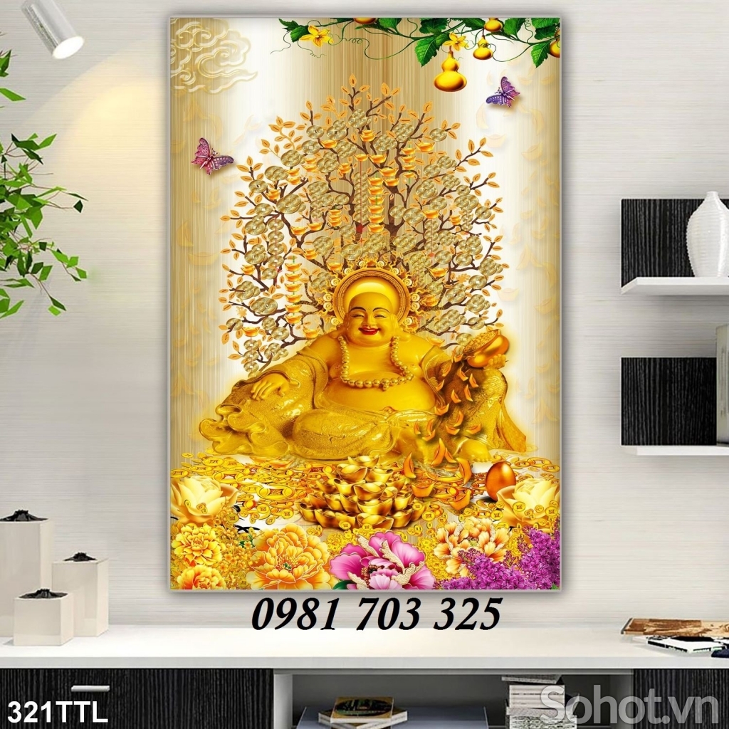 Tranh gạch kim tiền tài lộc 3D