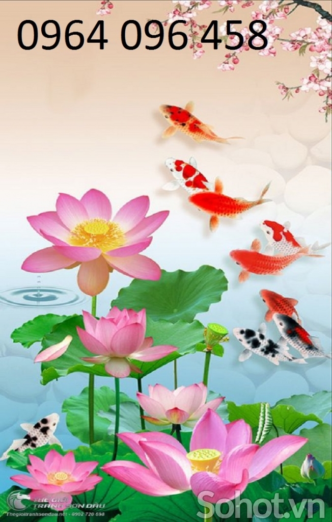 tranh hoa sen- tranh gạch 3d hoa sen - Hà Nội - SoHot.vn