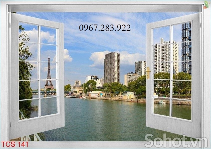 Tranh gạch phong cảnh- Tranh cửa sổ