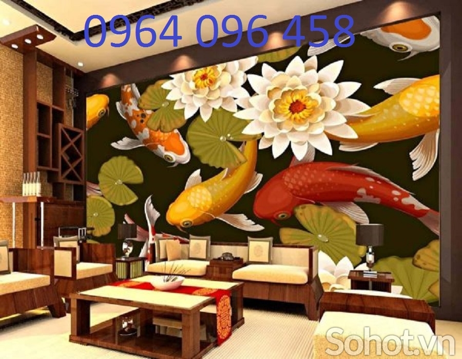 Tranh gạch 3d cá koi - FSZ222