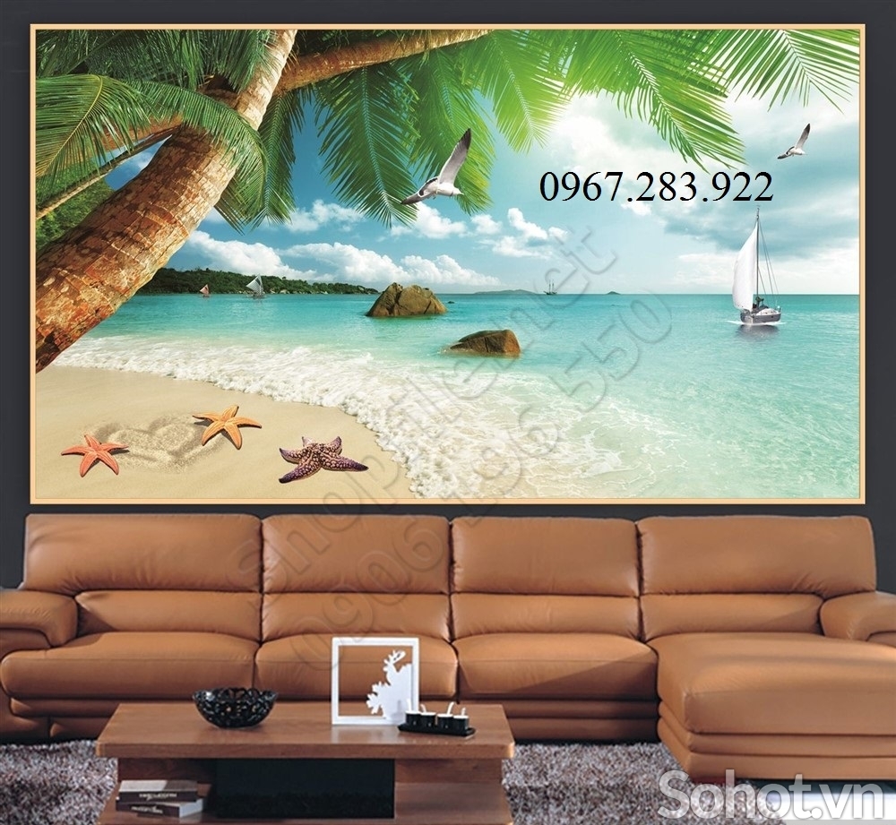 Gạch ốp  tường 3d cảnh biển