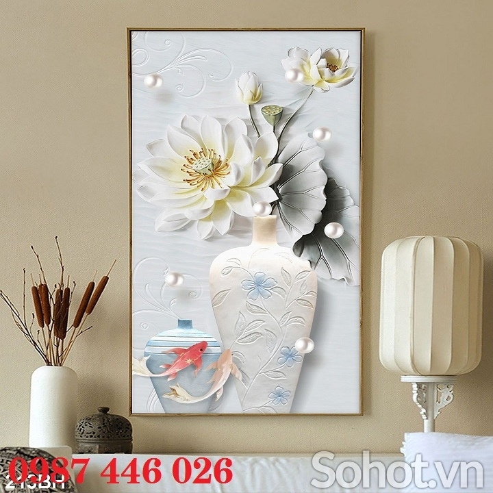 Gạch ốp tường tranh hoa 3d HP78283