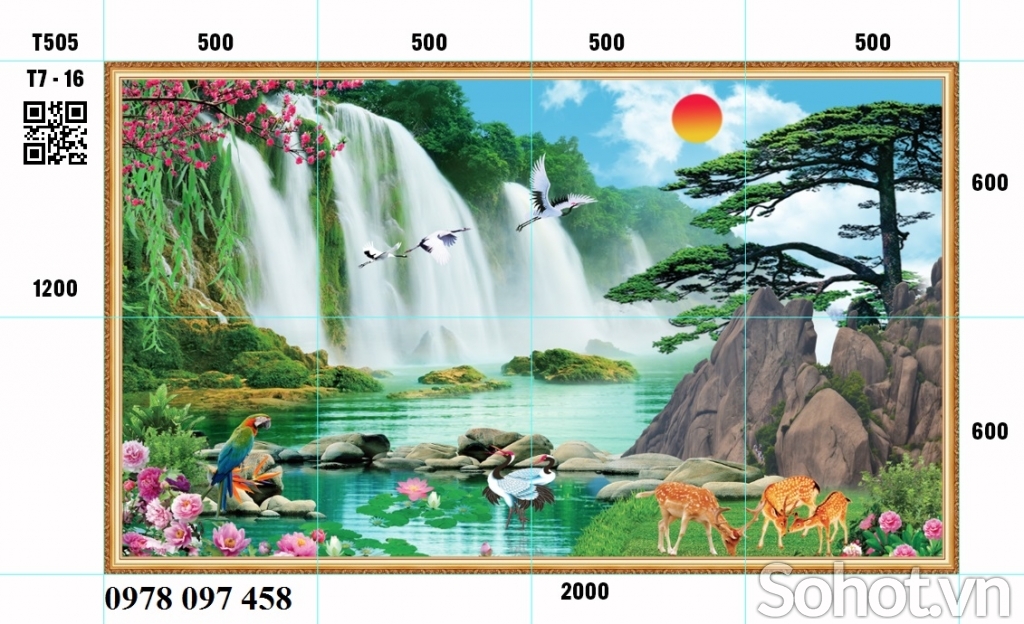 Tranh gạch 3D - tranh phong cảnh