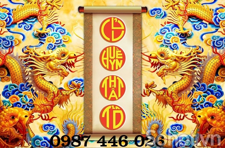 Gạch tranh ốp tường ban thờ HP68282
