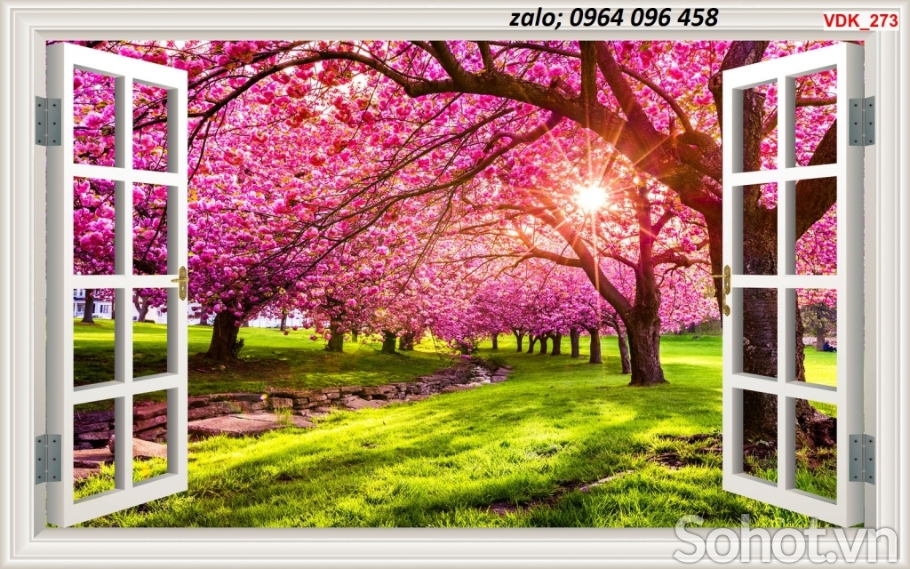 Tranh gạch 3d ốp tường tranh chửa sổ - CXV94