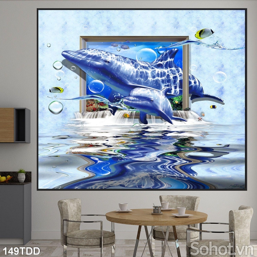 Tranh gạch 3D cá héo