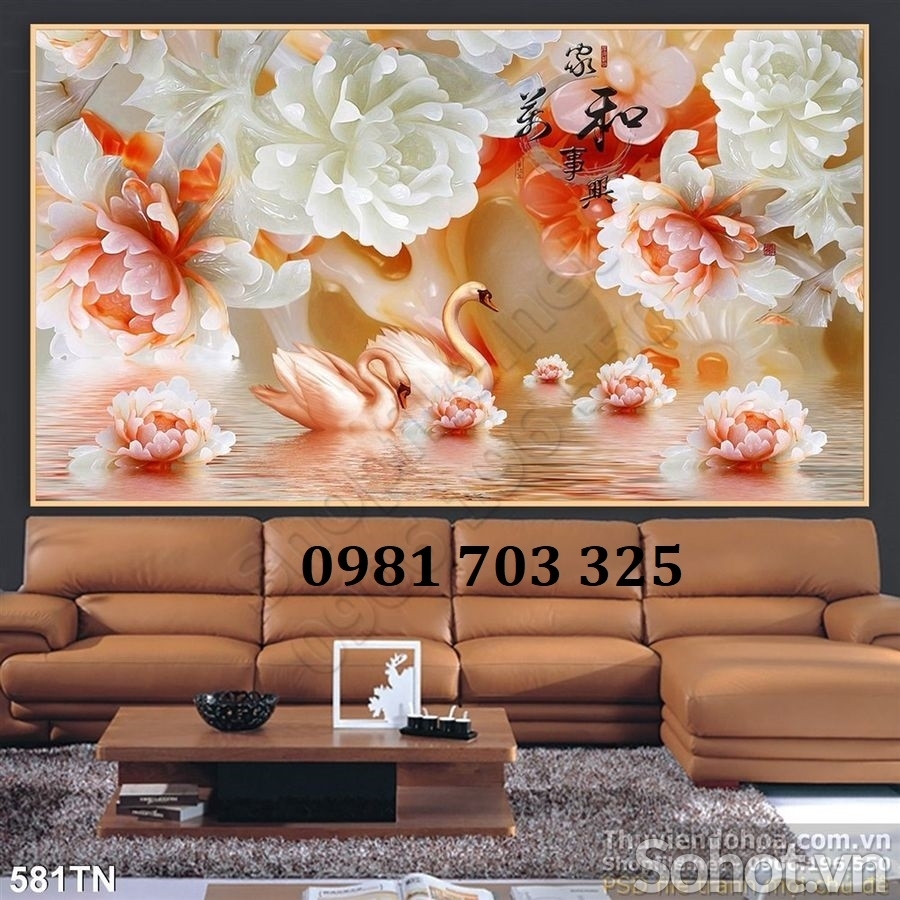Gạch tranh sứ ngọc dán tường