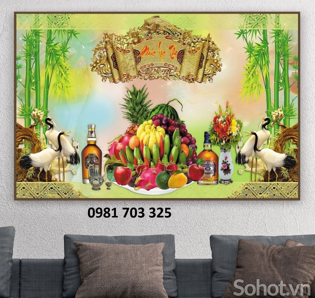 gạch tranh ốp phòng thờ