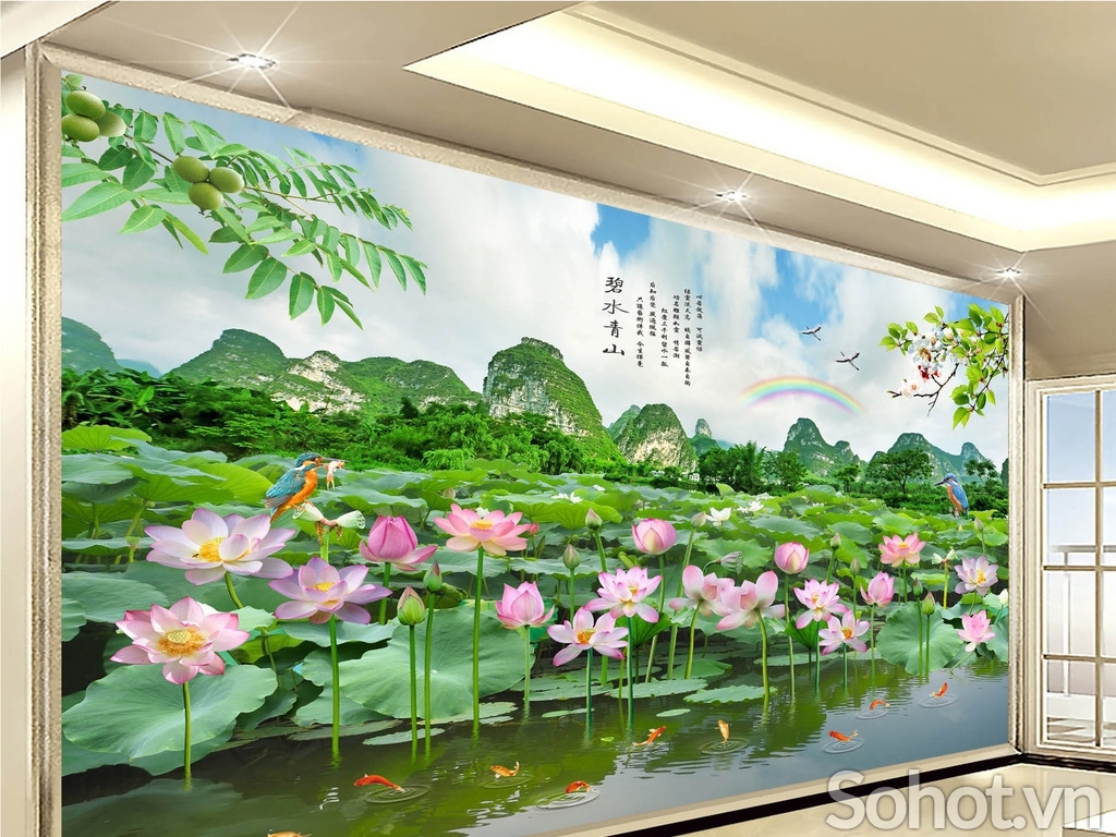Gạch tranh 3d dán mộ - HDCC44