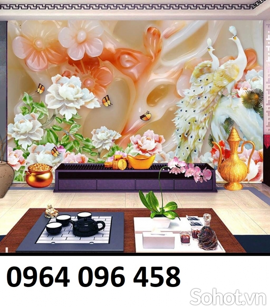 Tranh gạch men 3d ốp tường phòng khách đẹp - CXV55