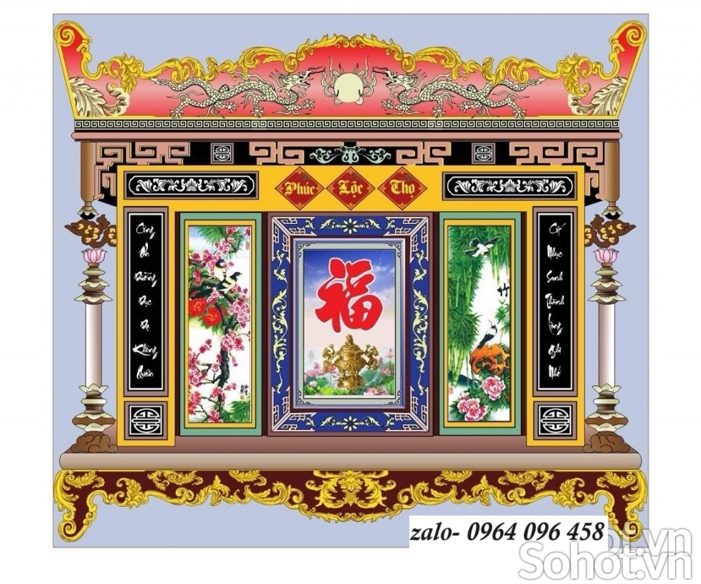 Tranh gạch ốp tường phòng thờ 3d - 98CNM