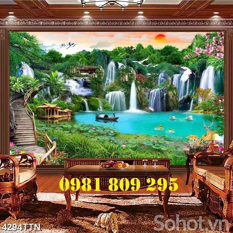 Tranh phong cảnh , gạch tranh 3d phong cảnh chiều sâu