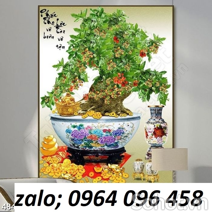 Tranh gạch 3d cây cảnh - DLP09