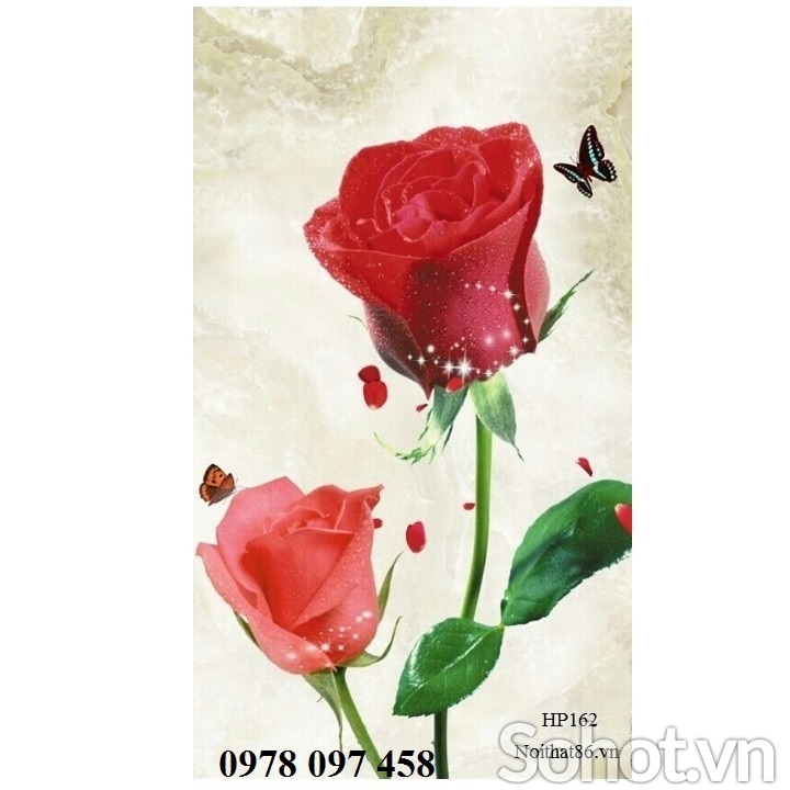 Tranh họa tiết hoa hồng.