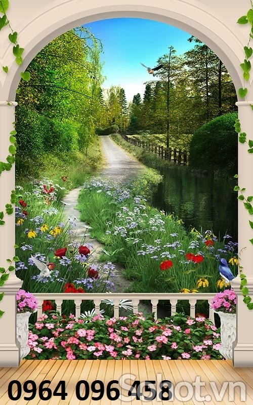 Tranh gạch 3d cảnh đồng quê - SXMM6