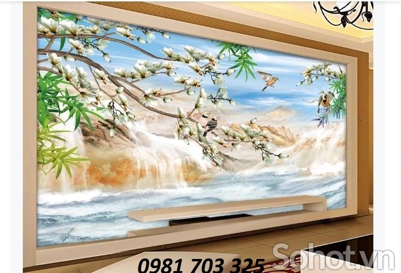 Tranh gạch 3D phòng khách