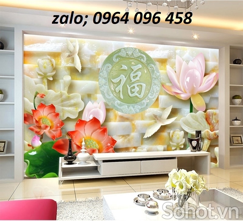 Gạch ốp tường tranh phòng khách - AMVC4