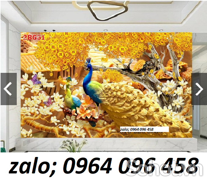 Tranh gạch 3d chim công - MXVV89
