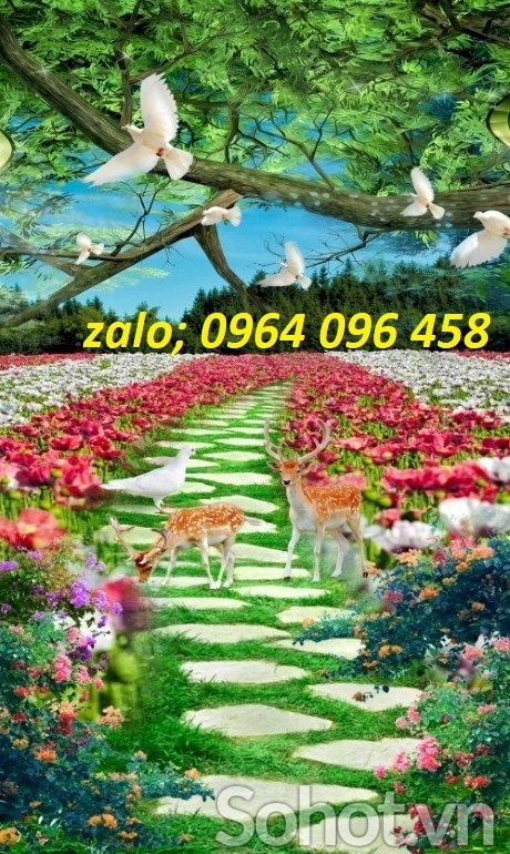 Tranh gạch 3d con đường hàng cây - NMMM95