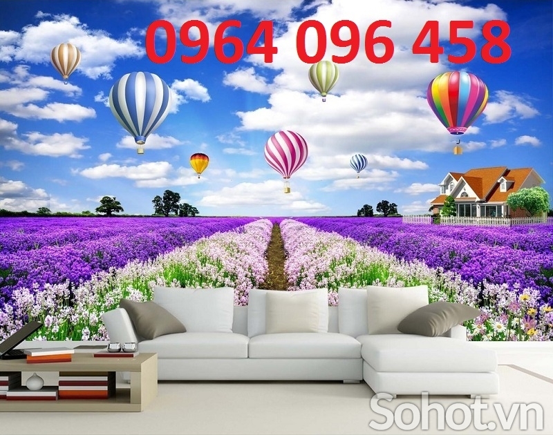 tranh gạch 3d hoa cỏ phong cảnh thiên nhiên - 23DM