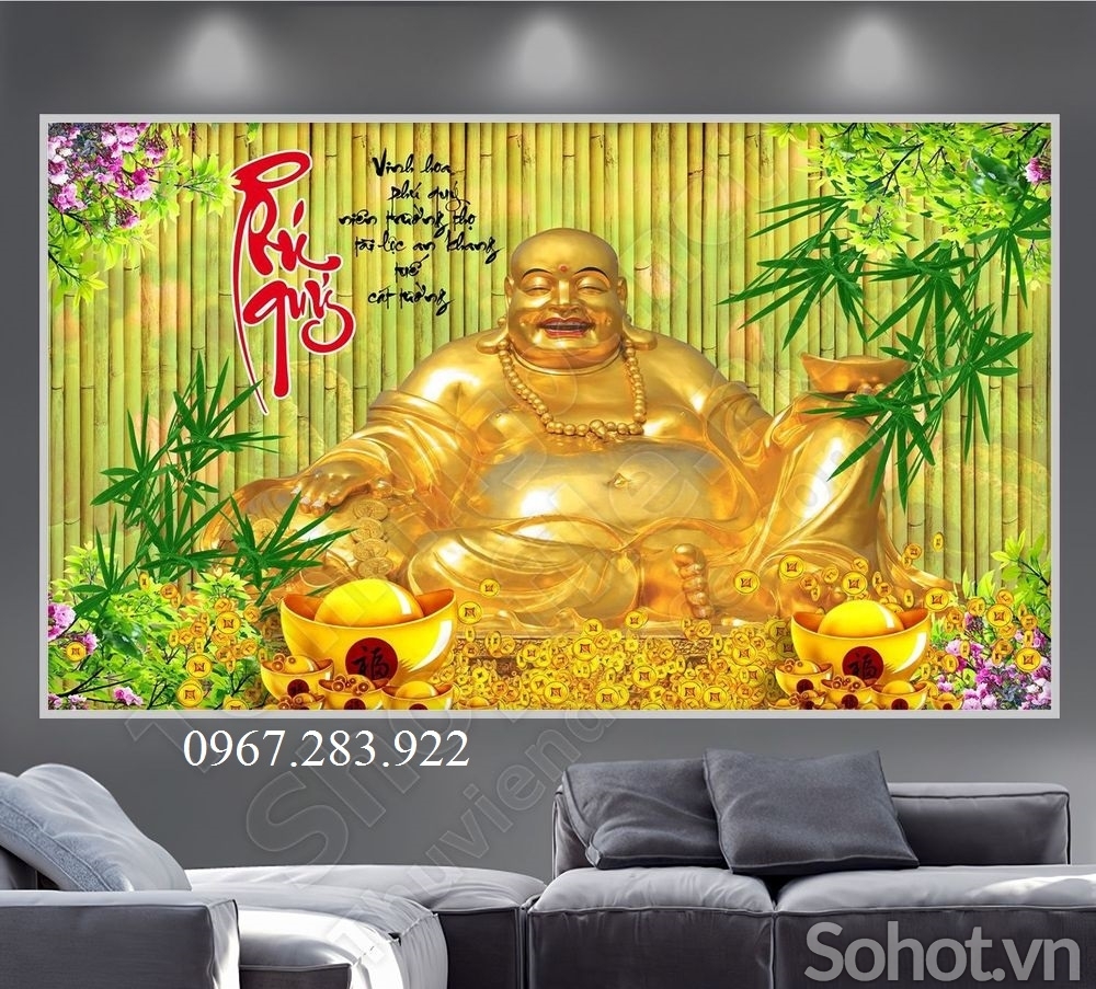 Tranh gạch - Tranh Phật Di Lặc