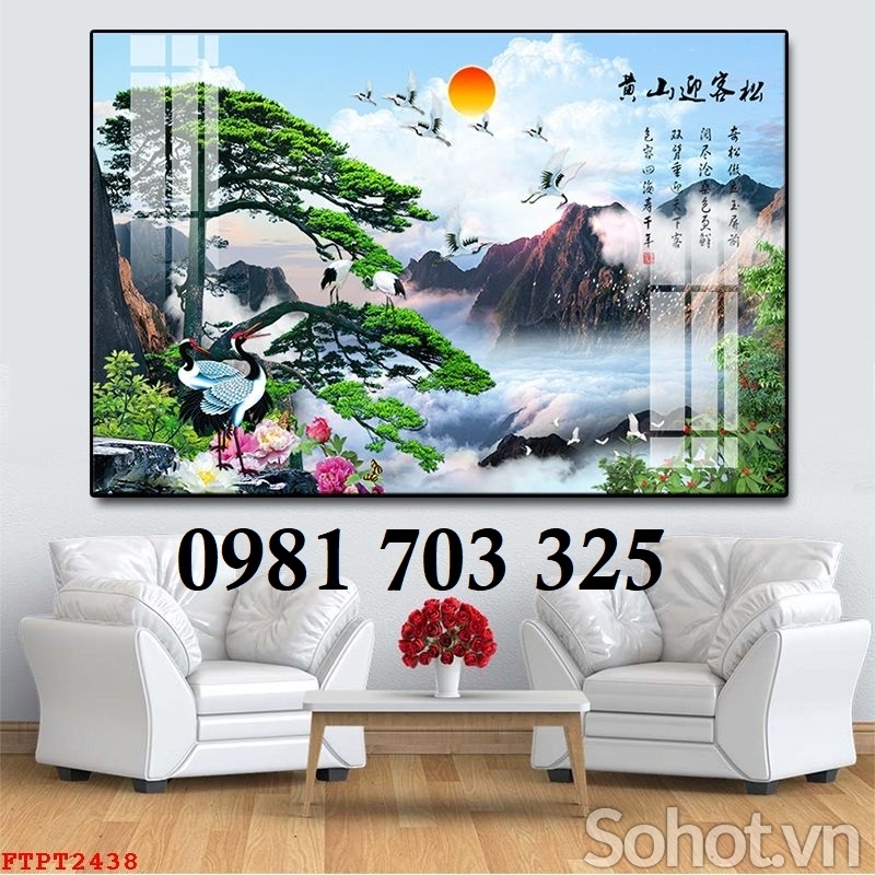 Tranh gạch 3D phong cảnh sơn thủy hữu tình