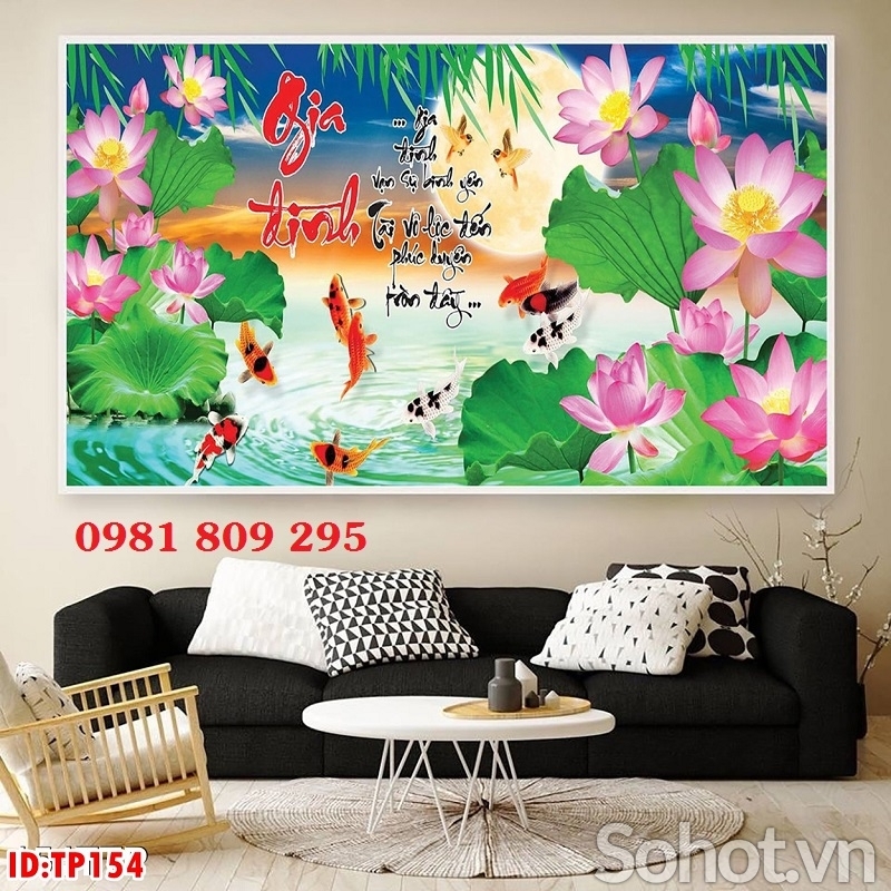 Tranh gạch men cá chép HP7761