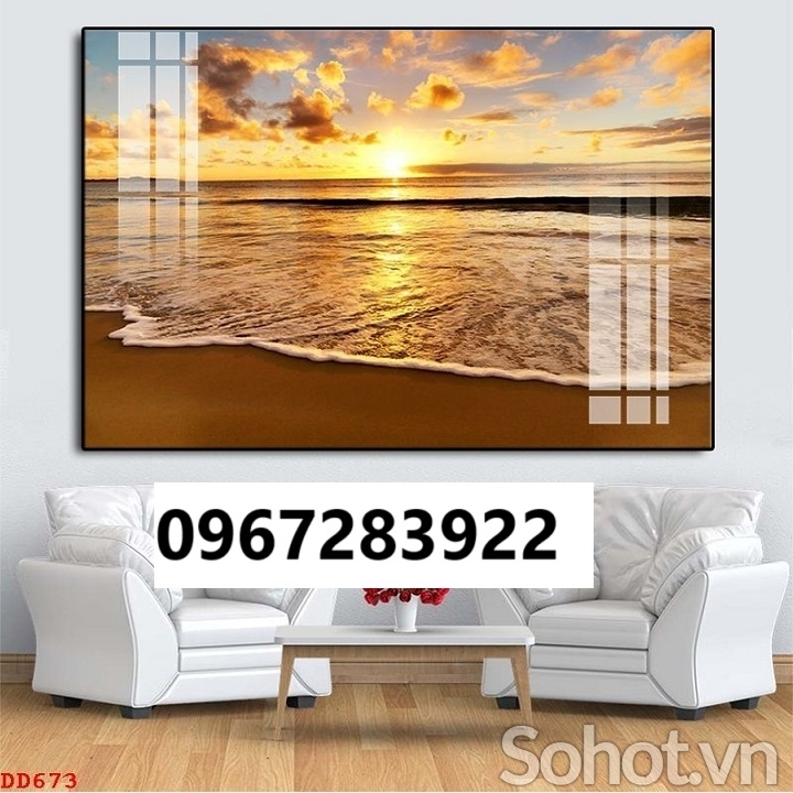 Tranh gạch 3D cảnh biển phong thủy đẹp