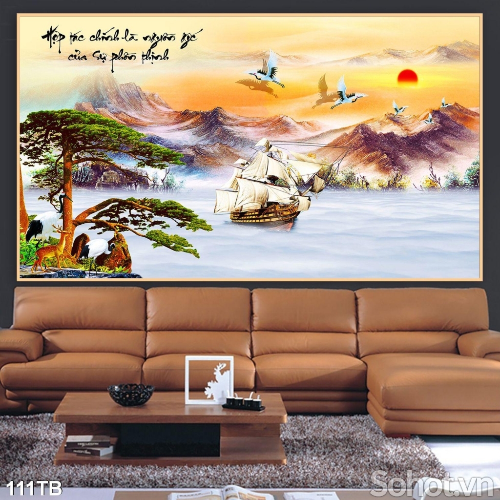 Gạch tranh- Tranh thuận buồm xuôi gió