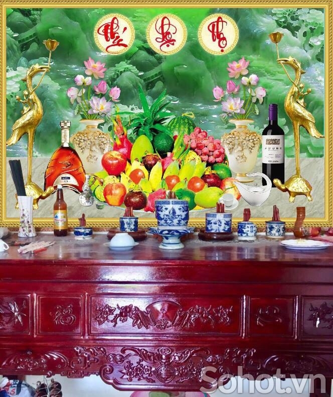 Tranh gạch - tranh ốp phòng thờ