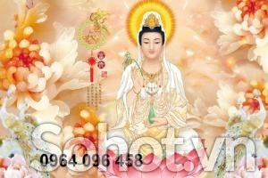 Tranh gạch 3d ốp tường phật quan âm - SCX43